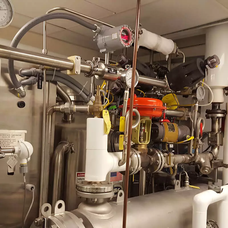 Industrial measurement system with piping